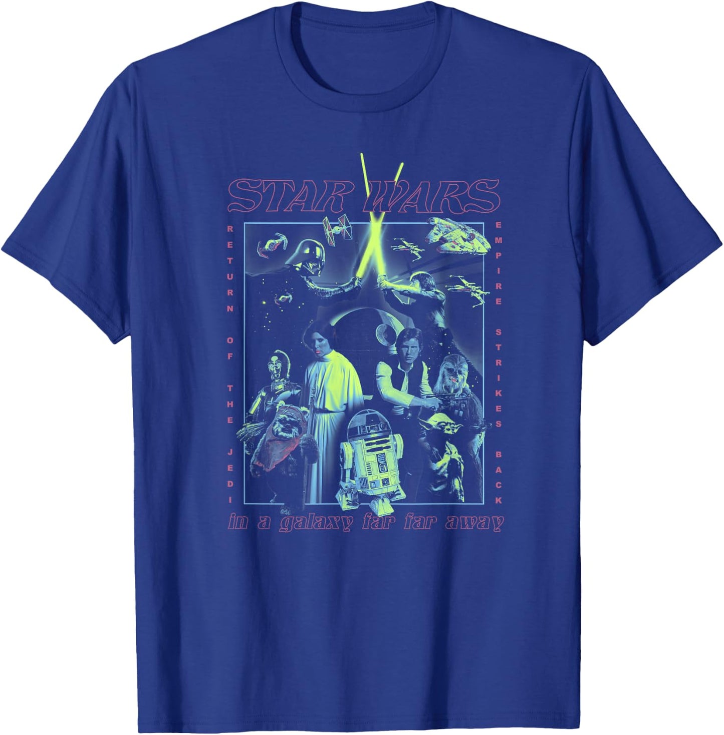 Star Wars Poster Glow T-Shirt - T-Shirt | Royal