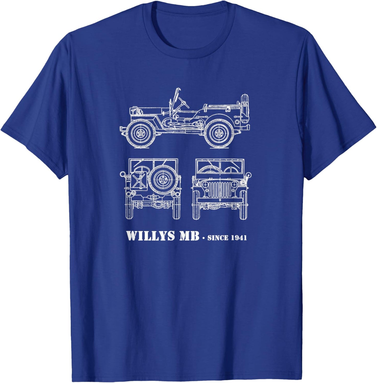 1941 Willy's MB WWII Army T-Shirt - T-Shirt | Royal