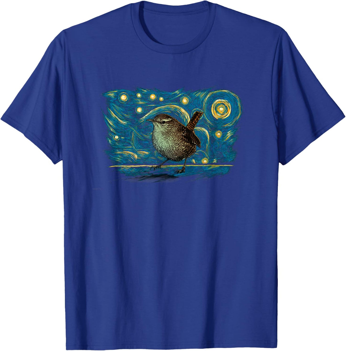 Retro Vintage Style Wren T-Shirt - T-Shirt | Royal