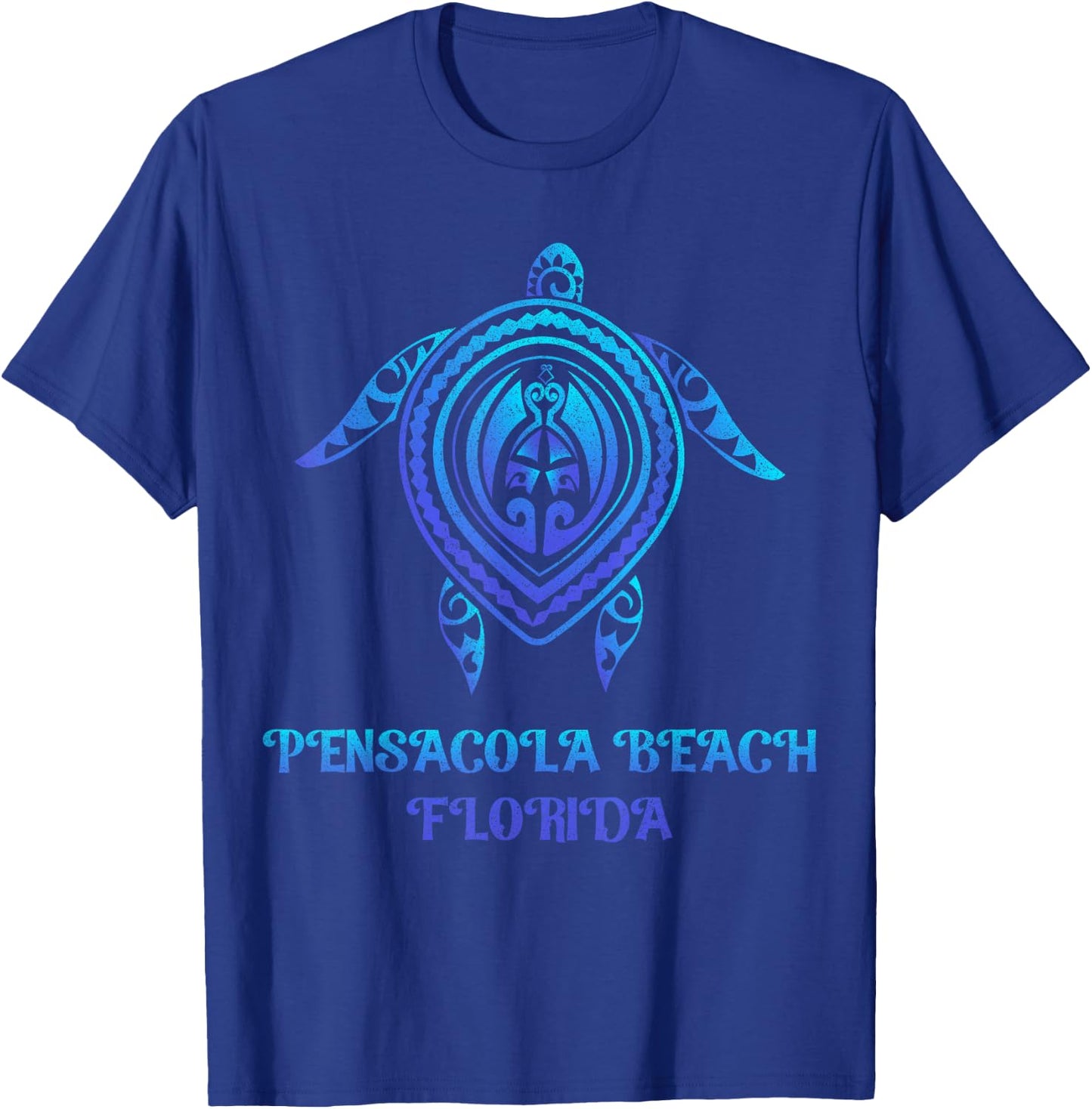 Pensacola Beach Florida Beach Souvenirs Sea Turtle Tribal Women Girls Kids T-Shirt - T-Shirt | Royal