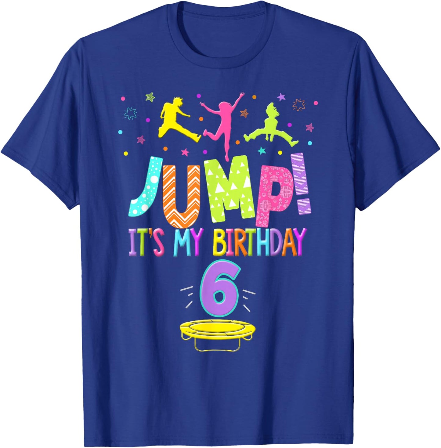 Trampoline Birthday Party For Girls T-Shirt - T-Shirt | Royal