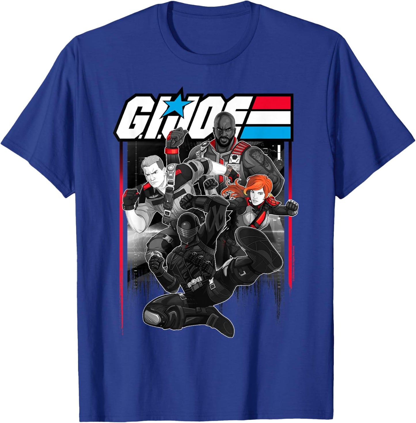 G.I. Joe Group Shot Action Pose Comic Panel T-Shirt - T-Shirt | Royal