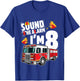 Fire Truck 8th Birthday Boy Firefighter 8 Year Old T-Shirt - T-Shirt | Royal