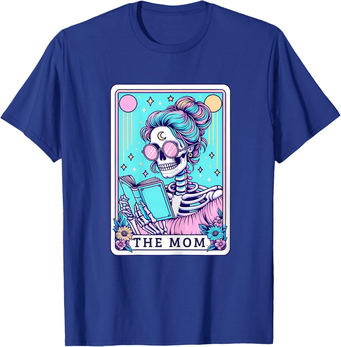 The Mom Tarot Card Skeleton Mothers Day Witch Mom Skull Mama T-Shirt - T-Shirt | Royal