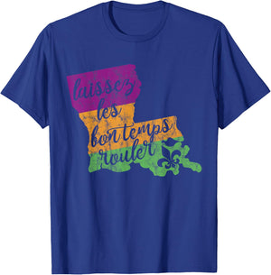 Mardi Gras 2025 Laissez Les Bon Temps Rouler New Orleans T-Shirt - T-Shirt | Royal