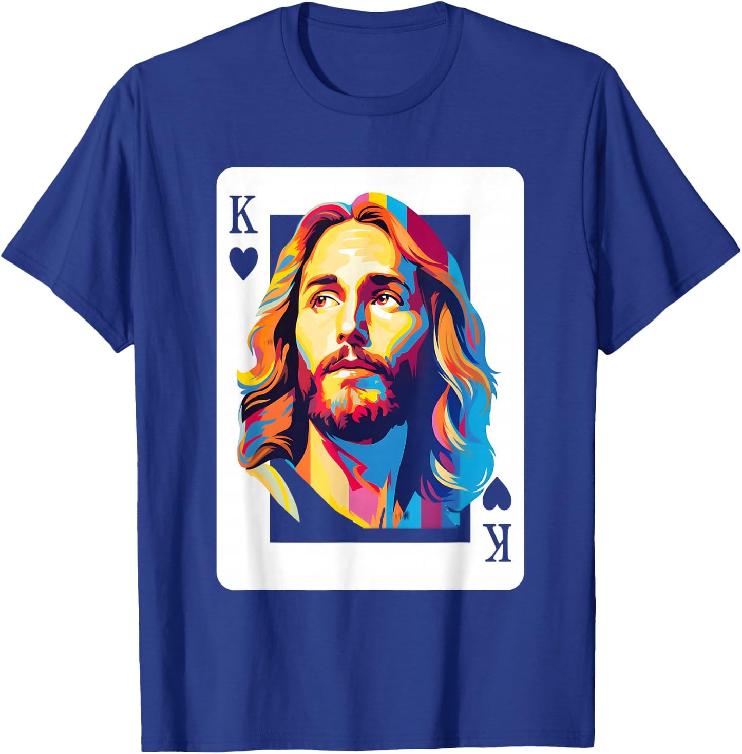Jesus King Card Christian Women T-Shirt - T-Shirt | Royal