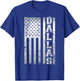 Distressed Dallas Loves America US Flag T-Shirt - T-Shirt | Royal