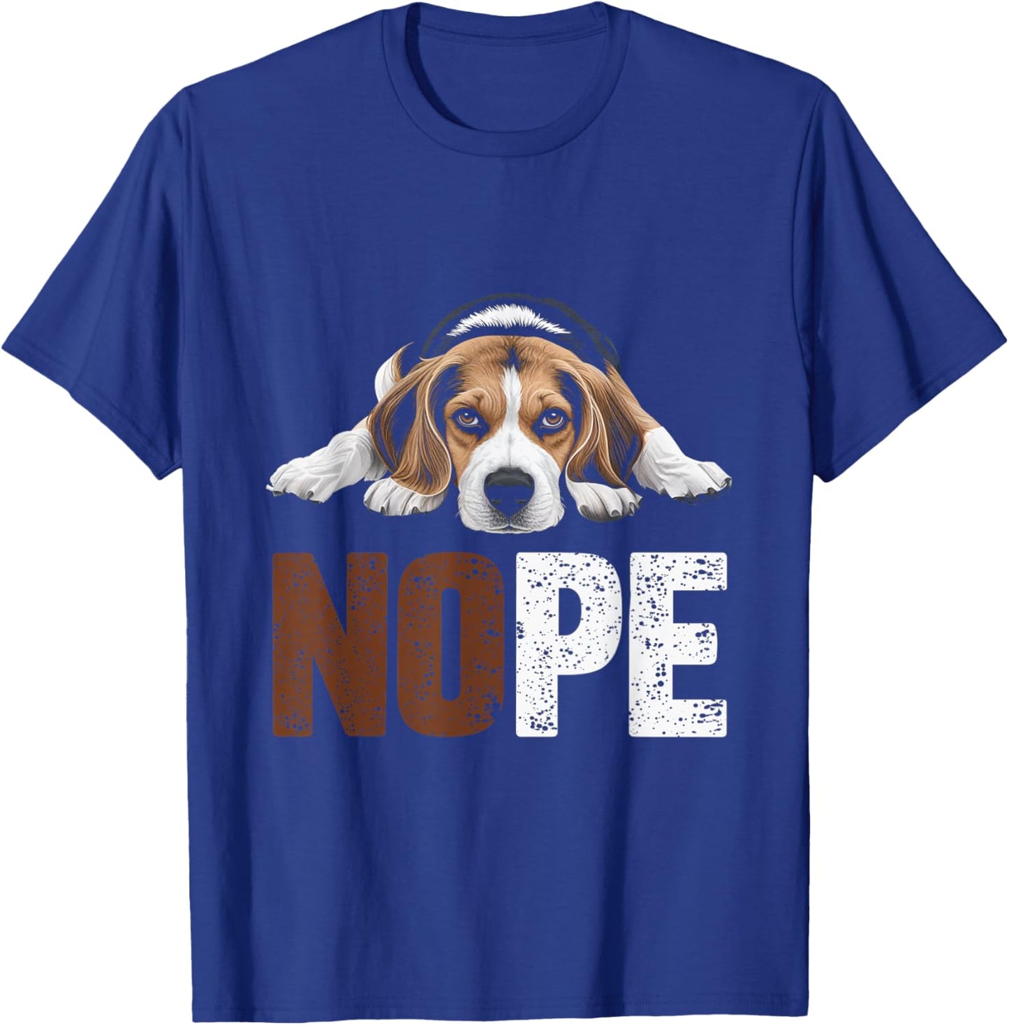 Nope Beagle Dog Lazy Pup Pet Owners Dog Lovers Men Women T-Shirt - T-Shirt | Royal