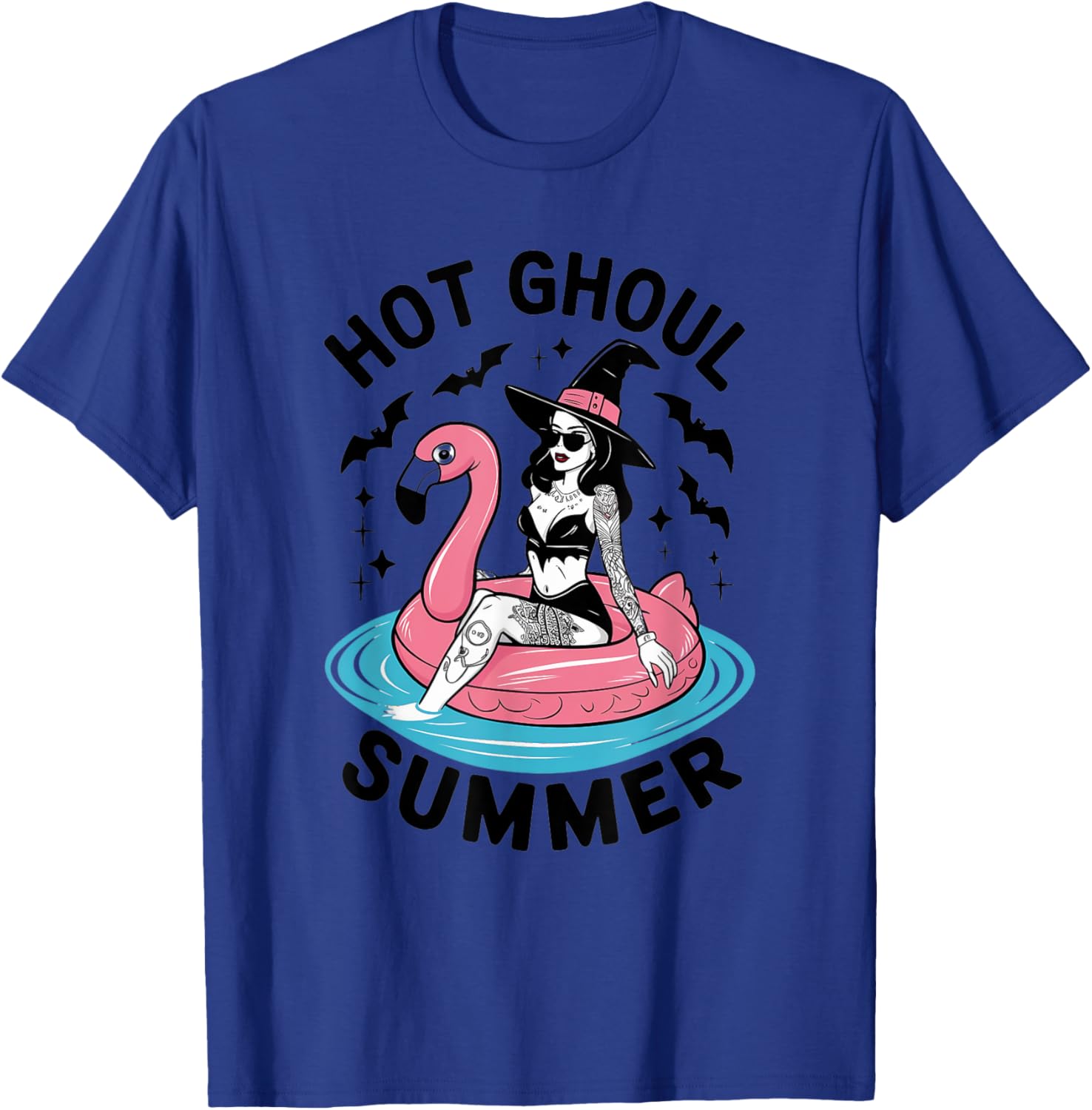 Hot Ghoul Summer Funny Witch Gothic Spooky Retro Halloween T-Shirt - T-Shirt | Royal