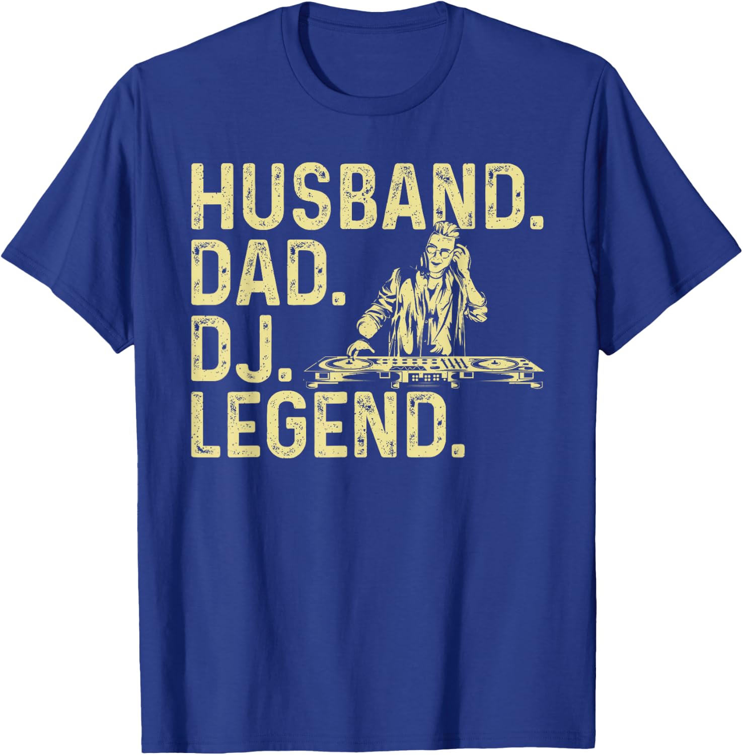 Mix DJ Art For Husband Dad EDM Electronic Techno Disc Jockey T-Shirt - T-Shirt | Royal