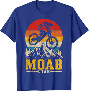 Moab Utah Vintage Mountain Bike MTB Downhill USA T-Shirt - T-Shirt | Royal