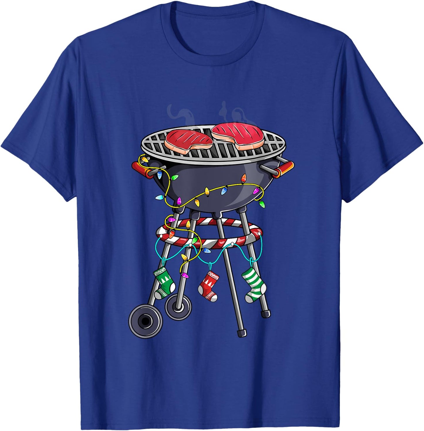 Christmas Grill Design For Holiday Themed Christmas BBQ T-Shirt - T-Shirt | Royal