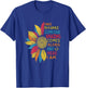 Funny Quotes Colorful Sunflower women girls Gifts Sunflower Once in a while someone amazing comes along - Women's X-Small Black Short Sleeve Classic Fit Cotton 60% Polyester 40% T-Shirt - T-Shirt | Royal