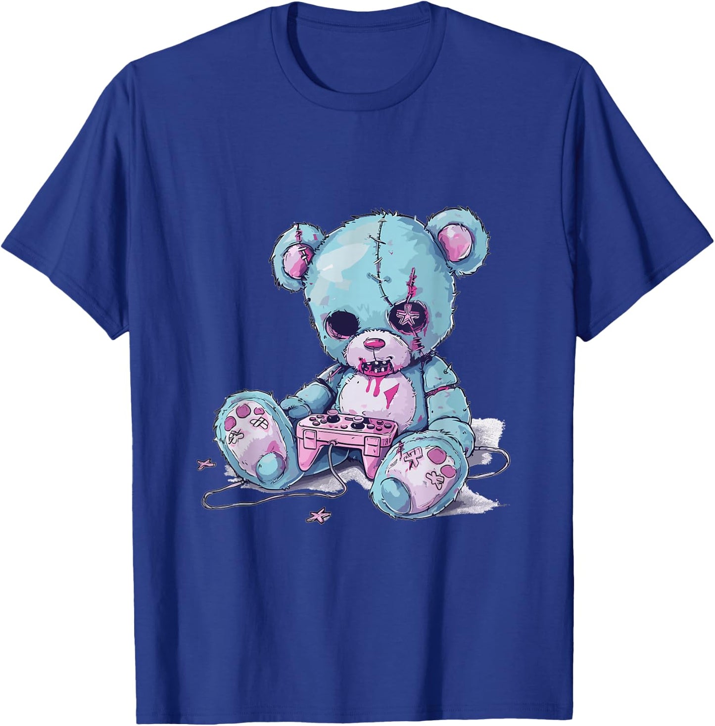 Goth Pastel Cute Creepy Kawaii Gamer Teddy Bear Gaming T-Shirt - T-Shirt | Royal
