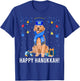 Golden Retriever Menorah Hat Christmas Happy Hanukkah Jewish T-Shirt - T-Shirt | Royal