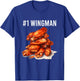 Funny Number 1 Wingman Foodie Fried Chicken Wings Food Lover T-Shirt - T-Shirt | Royal