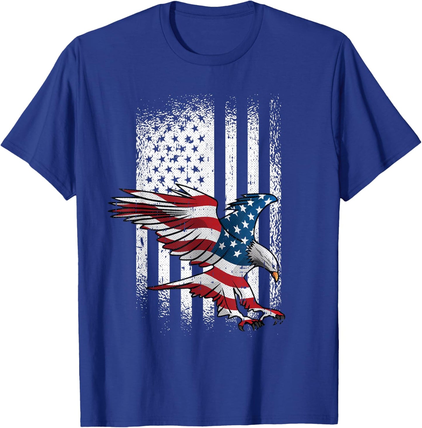 American Flag Eagle 4th of July Independence Day Patriotic T-Shirt - T-Shirt | Royal