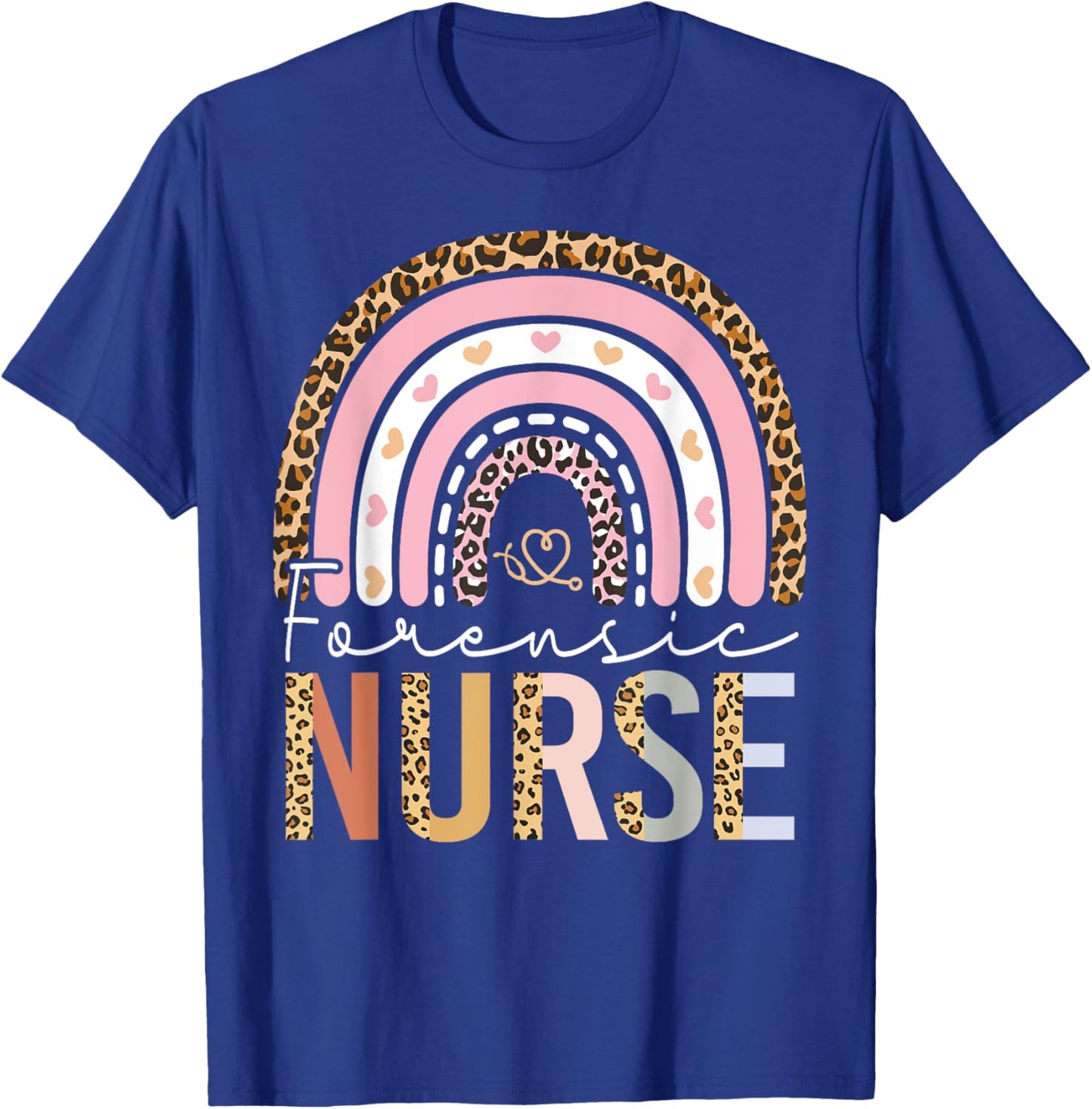Forensic Nursing Leopard Cute Forensic Nurse Women T-Shirt - T-Shirt | Royal