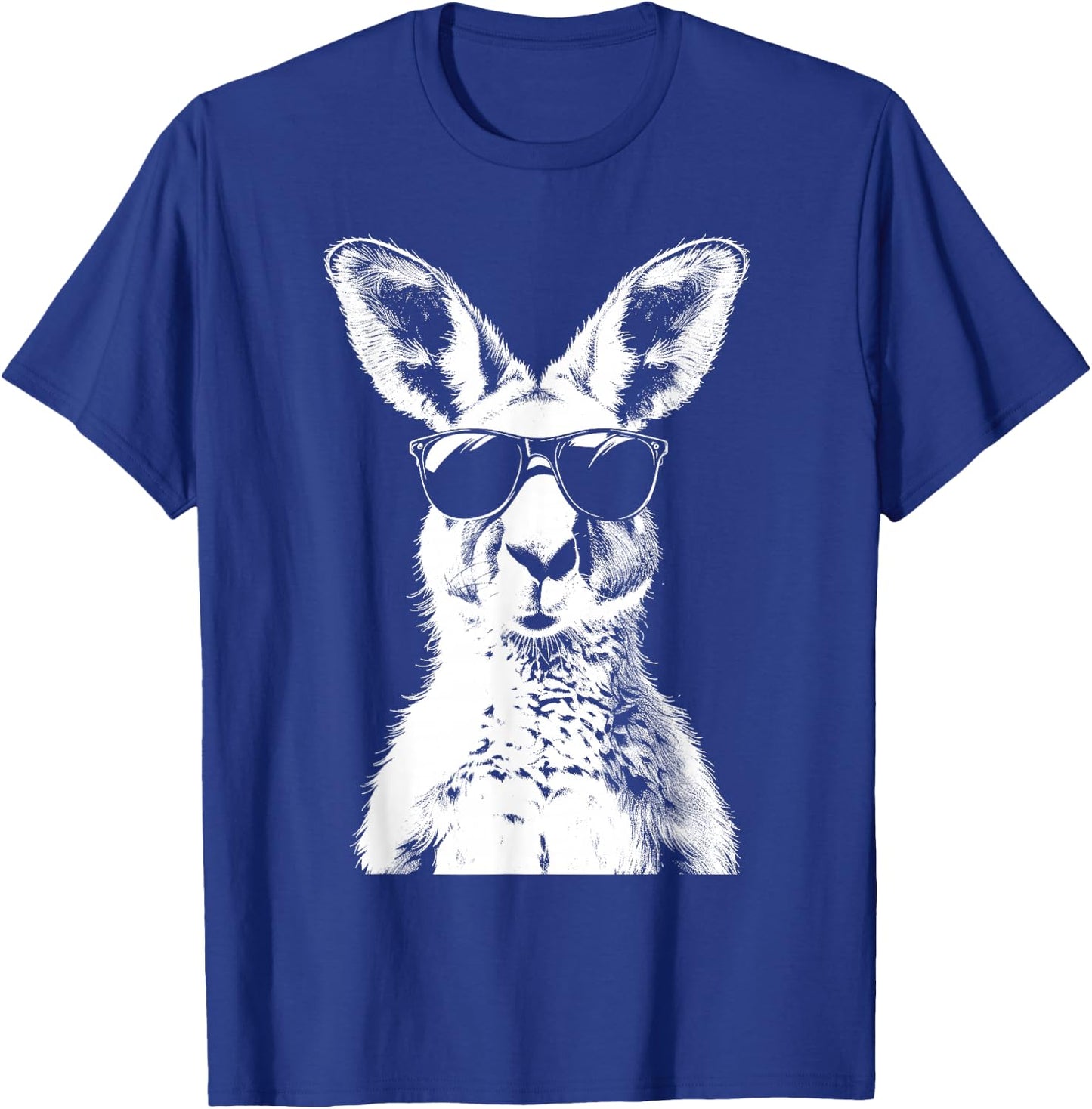 Kangaroo Wearing Sunglasses Funny Animal Australia T-Shirt - T-Shirt | Royal