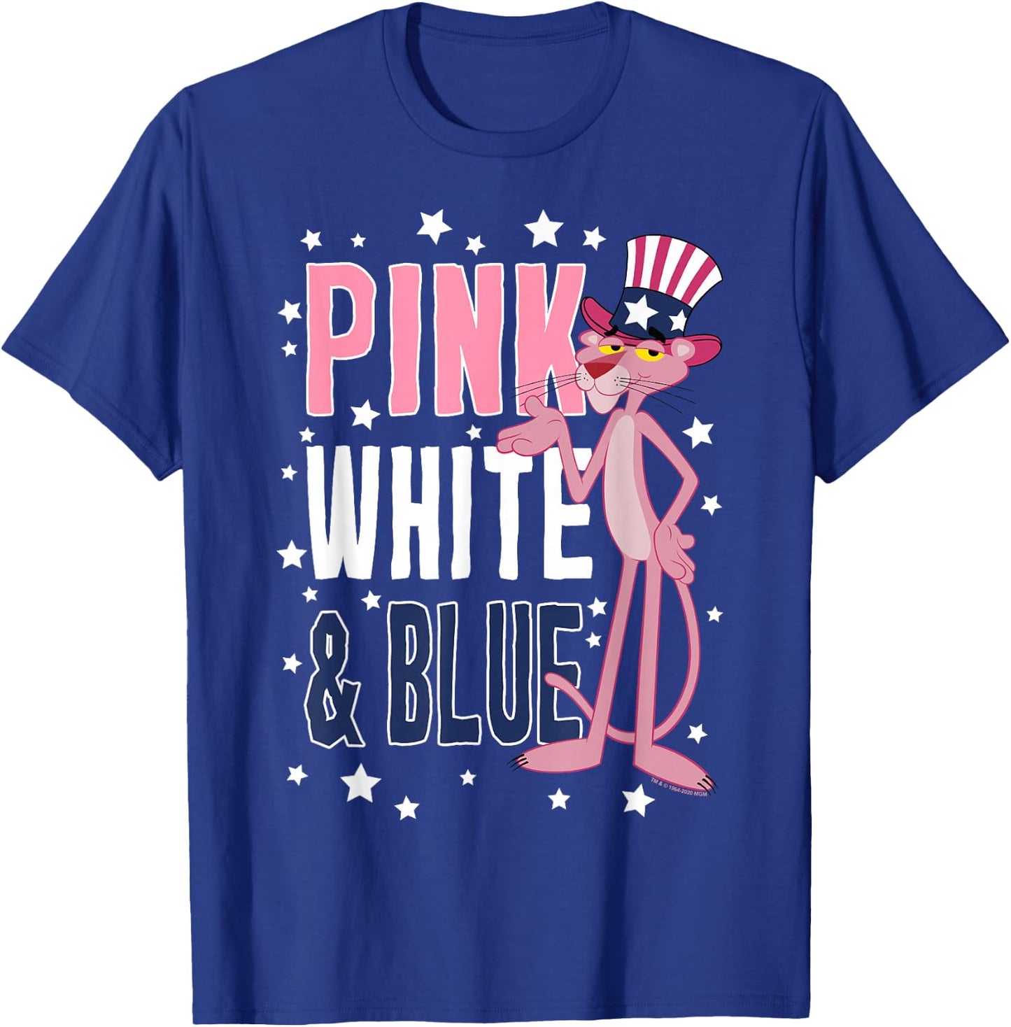 The Pink Panther Pink White & Blue T-Shirt - T-Shirt | Royal