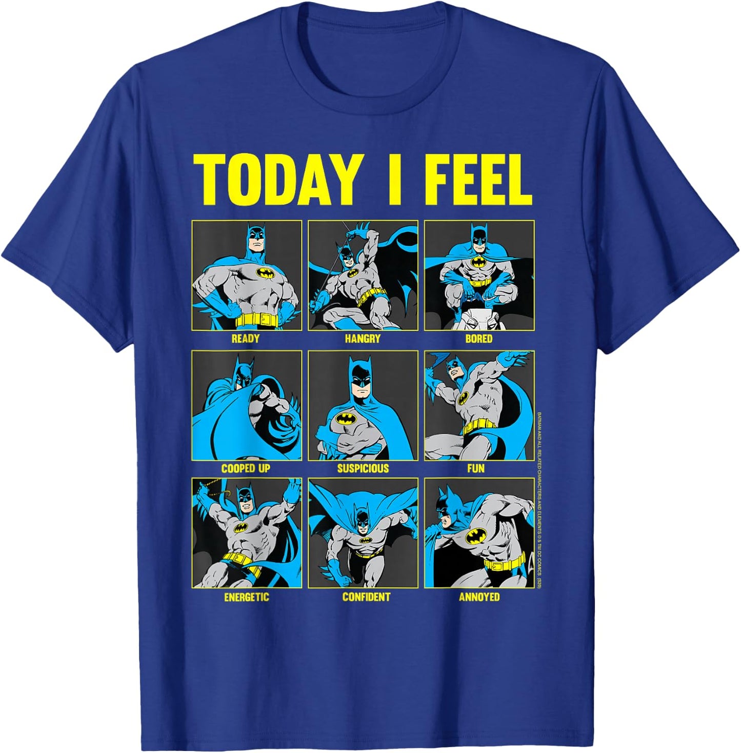 DC Comics Batman Today I Feel Emotional Box Up T-Shirt - T-Shirt | Royal