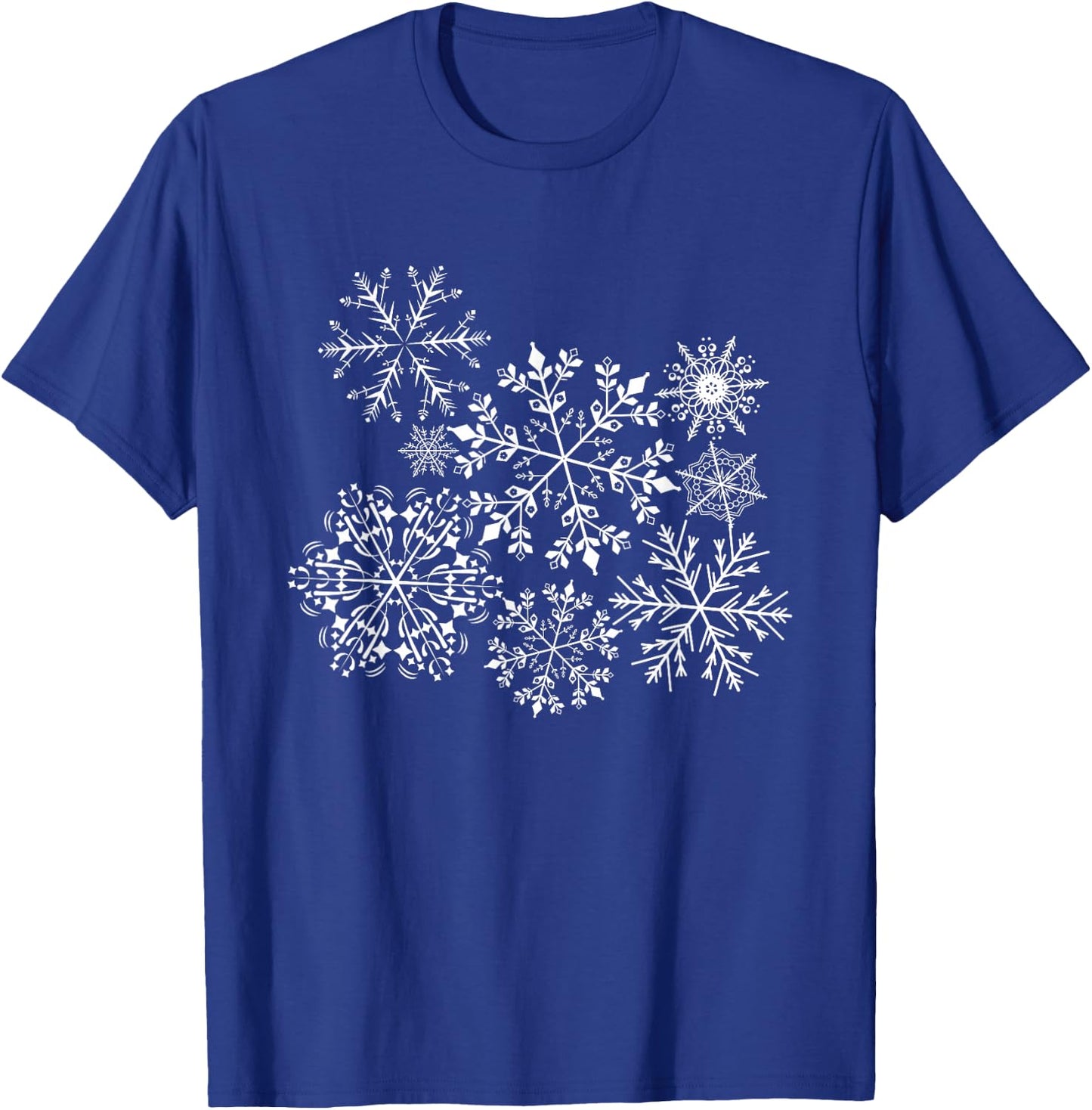 Snowflake Snowfall Snow Winter Fun T-Shirt - T-Shirt | Royal