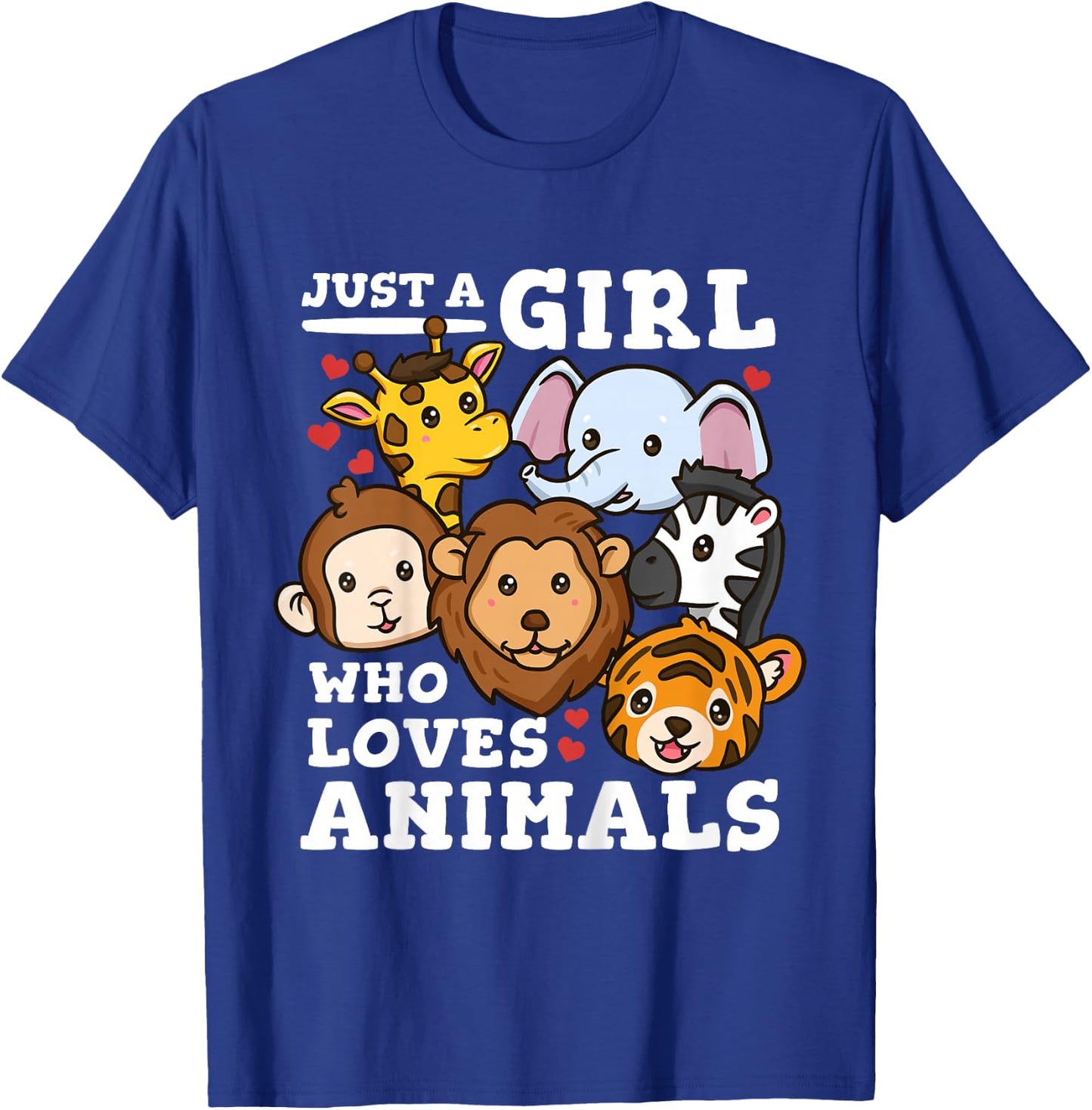 Kids Zoo Animals Elephant Giraffe T-Shirt - T-Shirt | Royal