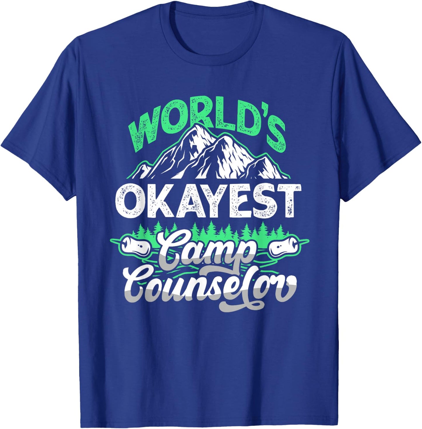 Funny World's Okayest Camp Counselor Shirt Director T-Shirt - T-Shirt | Royal