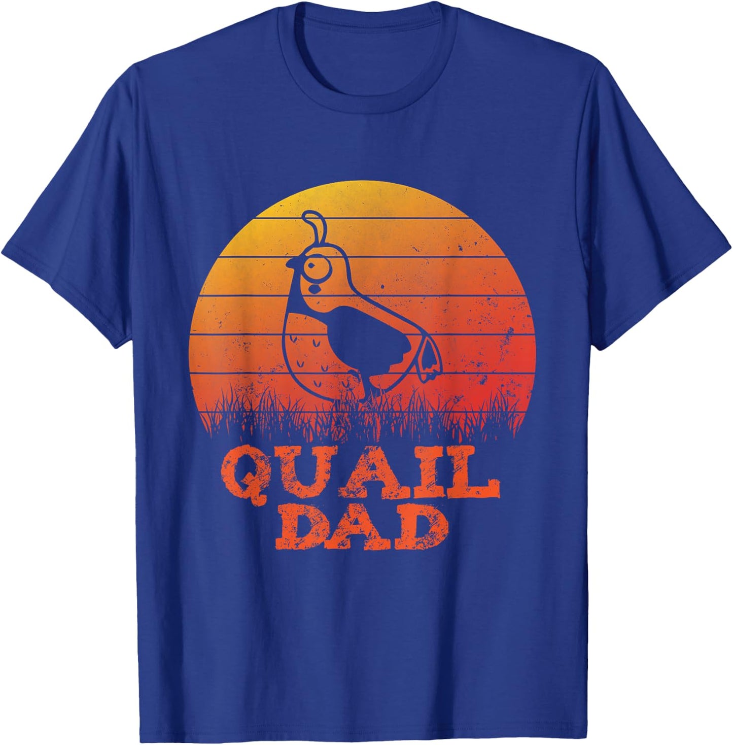 Fathers day Quail Father Papa Quail Dad T-Shirt - T-Shirt | Royal