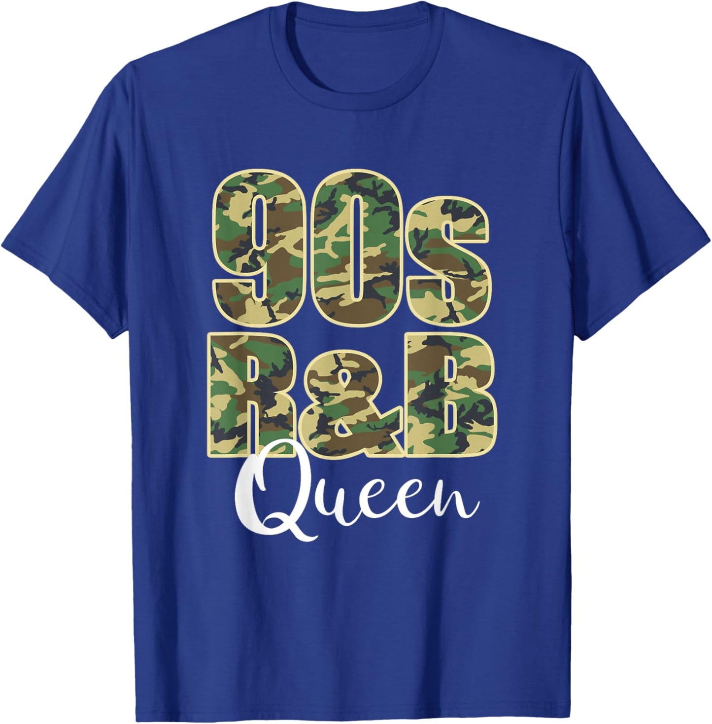 90s R&B Black or African American Camo Music T-Shirt - T-Shirt | Royal