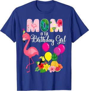 Flamingo Birthday Mom of the Birthday Girl Flamingo Birthday T-Shirt - T-Shirt | Royal