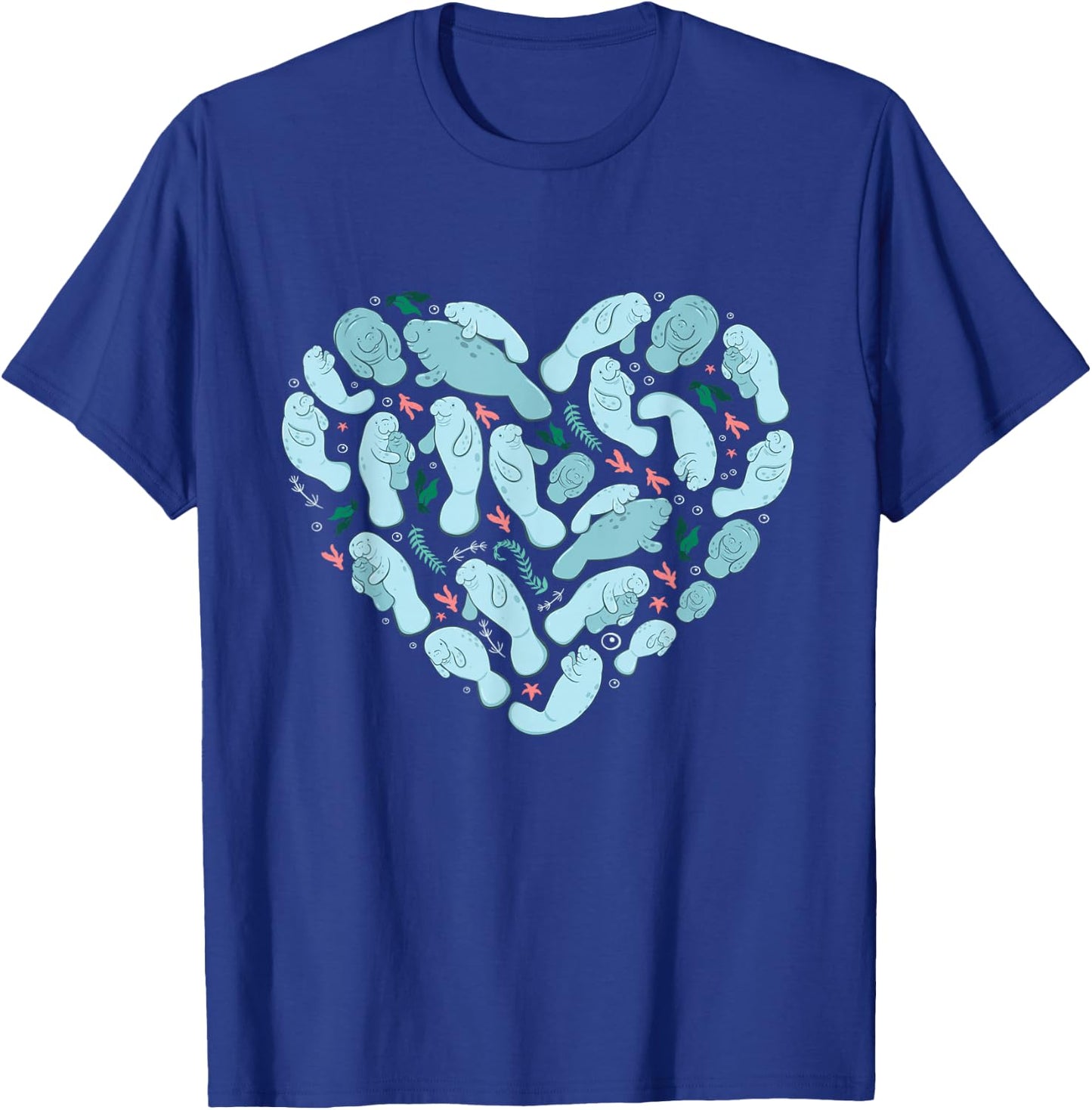 Manatee lover heart sea cow Floaty Potato kids boys women T-Shirt - T-Shirt | Royal