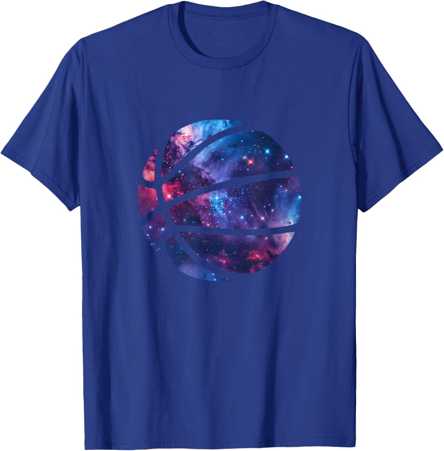 Basketball Silhouette Space Aesthetic Galaxy T-Shirt - T-Shirt | Royal