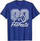Go Cheer Hornets Sports Name Gifts Men Women Boy Girl T-Shirt - T-Shirt | Royal