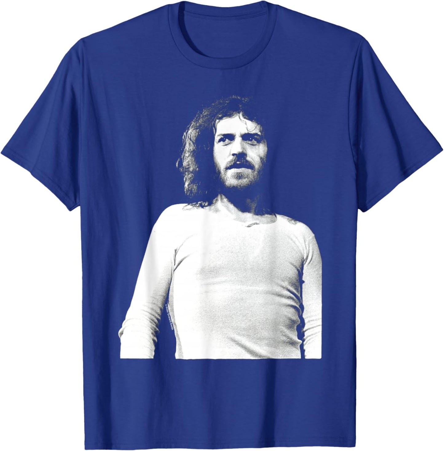 Singer Joe Cocker Live Shot Black And White By Everard Smith T-Shirt - T-Shirt | Royal