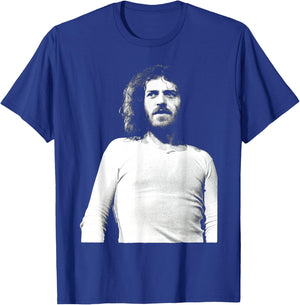 Singer Joe Cocker Live Shot Black And White By Everard Smith T-Shirt - T-Shirt | Royal