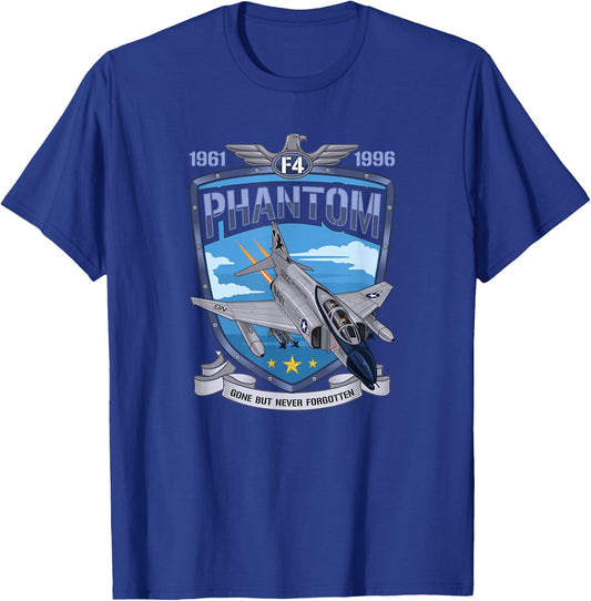 Vintage F4 Phantom II Jet Fighter Military Aviation T-Shirt - T-Shirt | Royal