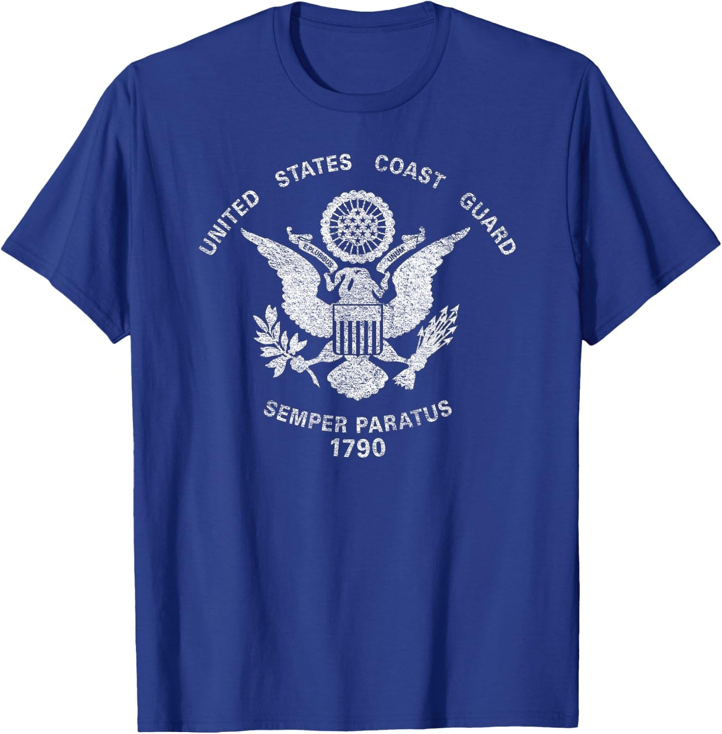 Us United States Coast Guard Uscg Eagle Flag T-Shirt - T-Shirt | Royal