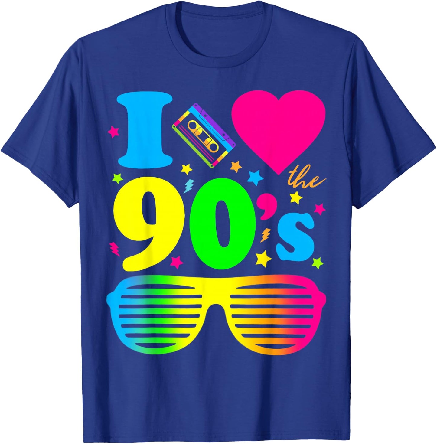 1990's 90s I Heart The Nineties T-Shirt - T-Shirt | Royal