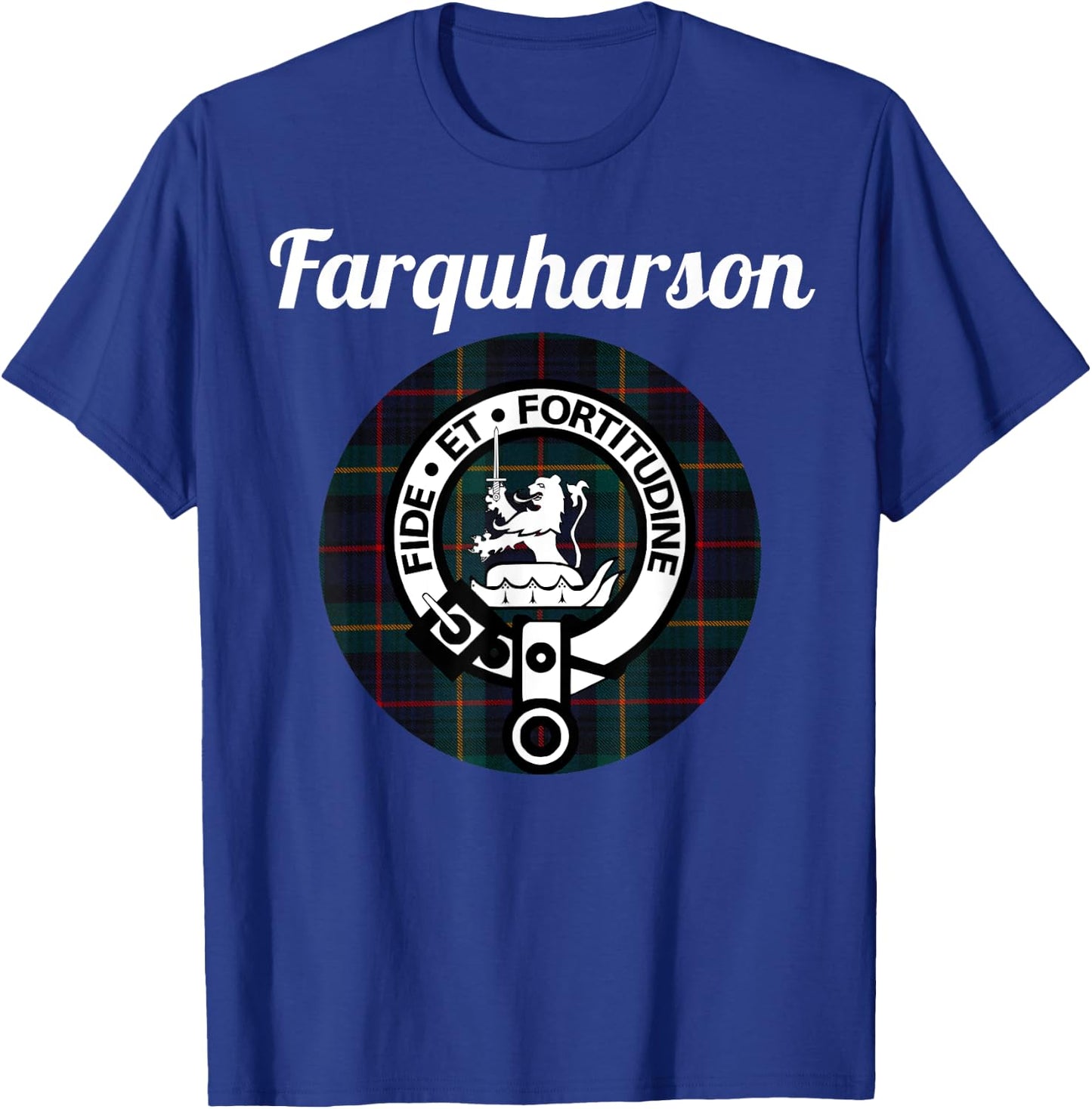Farquharson Clan Scottish Name Coat Of Arms Tartan T-Shirt - T-Shirt | Royal