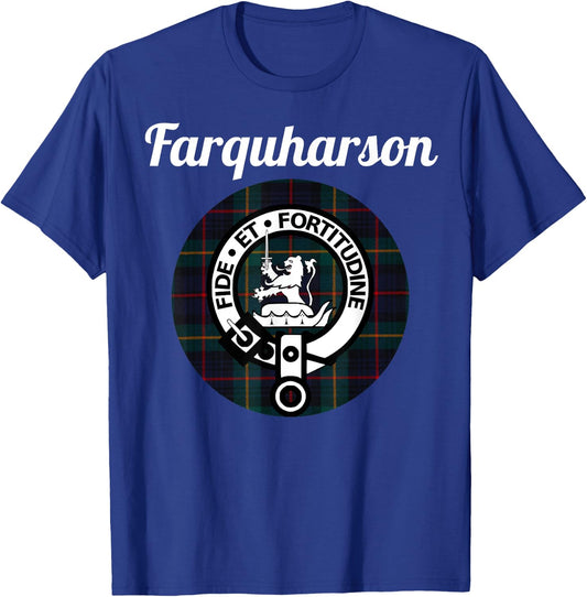 Farquharson Clan Scottish Name Coat Of Arms Tartan T-Shirt - T-Shirt | Royal
