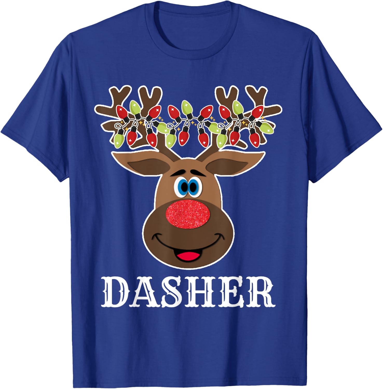 Santa Reindeer Dasher Xmas Group Costume T-Shirt - T-Shirt | Royal