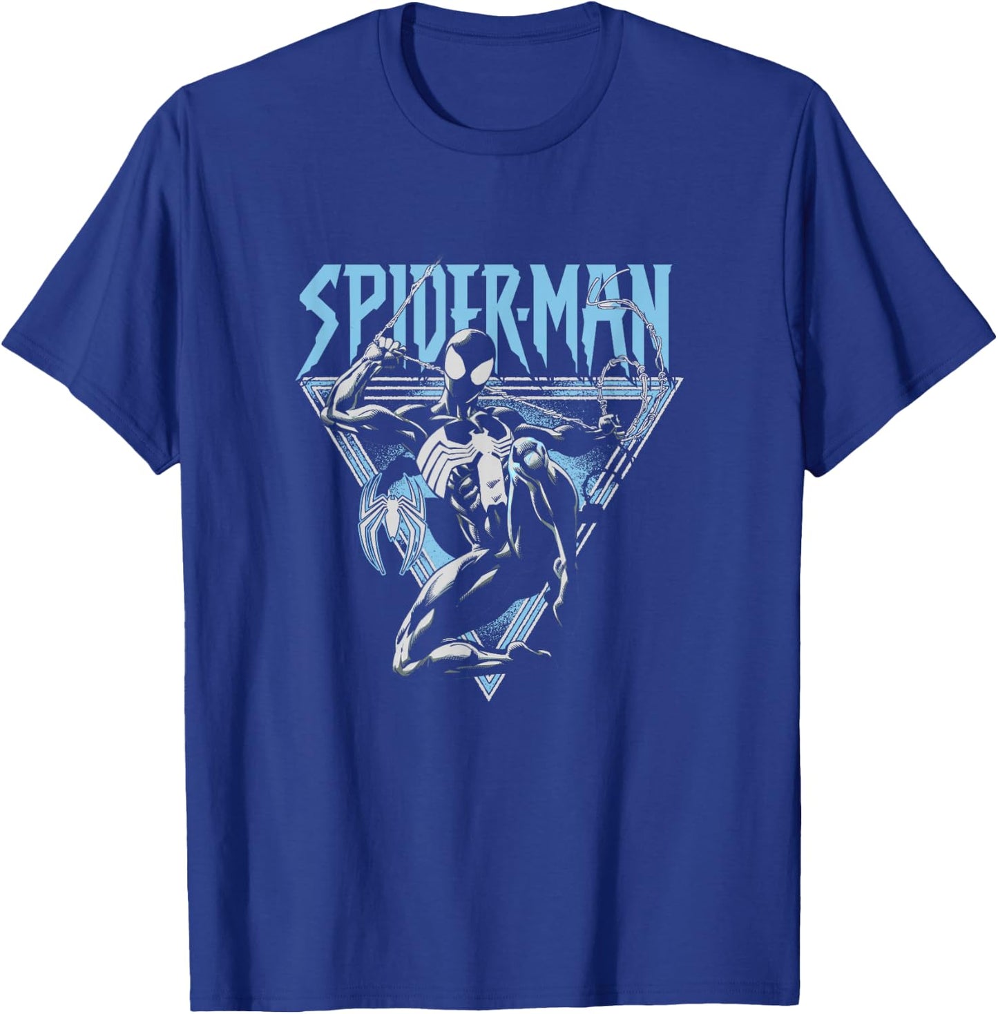 Marvel Spider-Man Symbiote Suit Epic Swing Big Chest Poster T-Shirt - T-Shirt | Royal