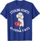 Stealing Hearts Blasting Farts Poodle Valentines Day T-Shirt - T-Shirt | Royal