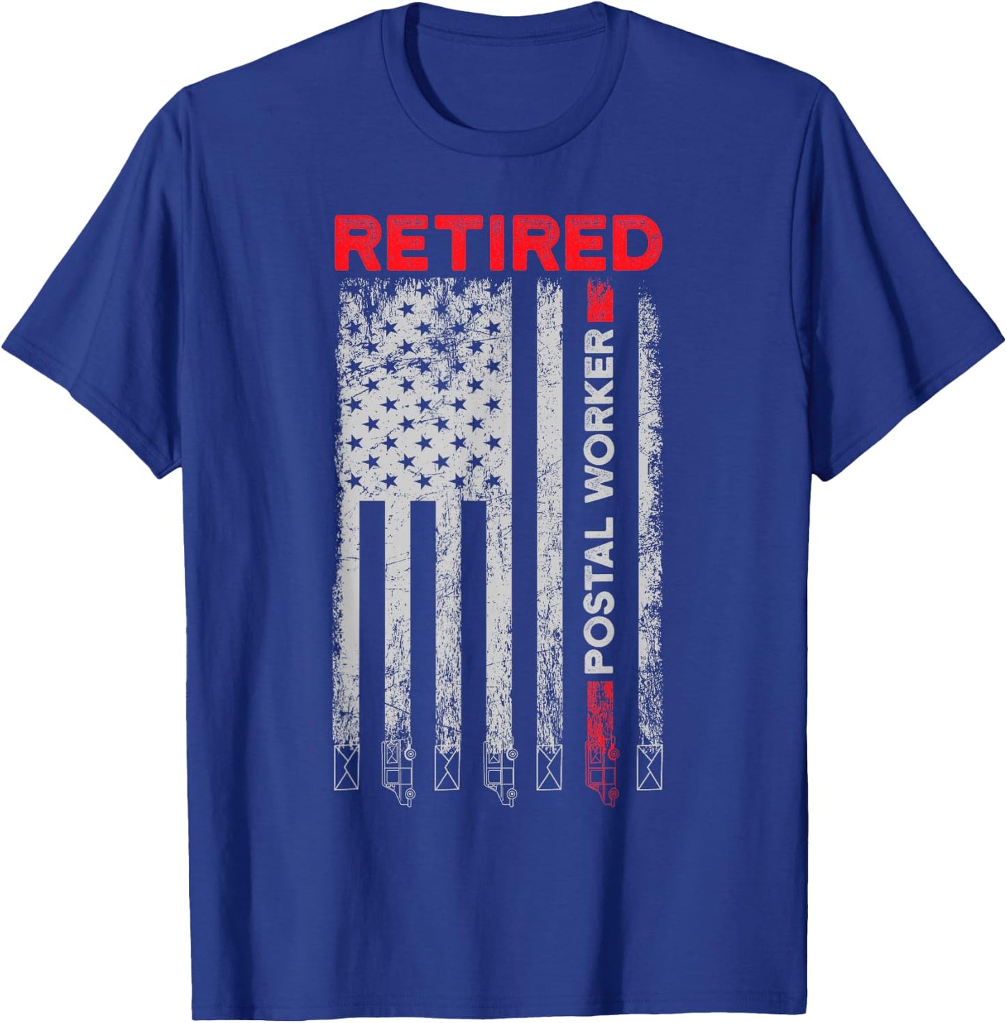 Retired Postal Worker Achieved Mailman Retirement T-Shirt - T-Shirt | Royal