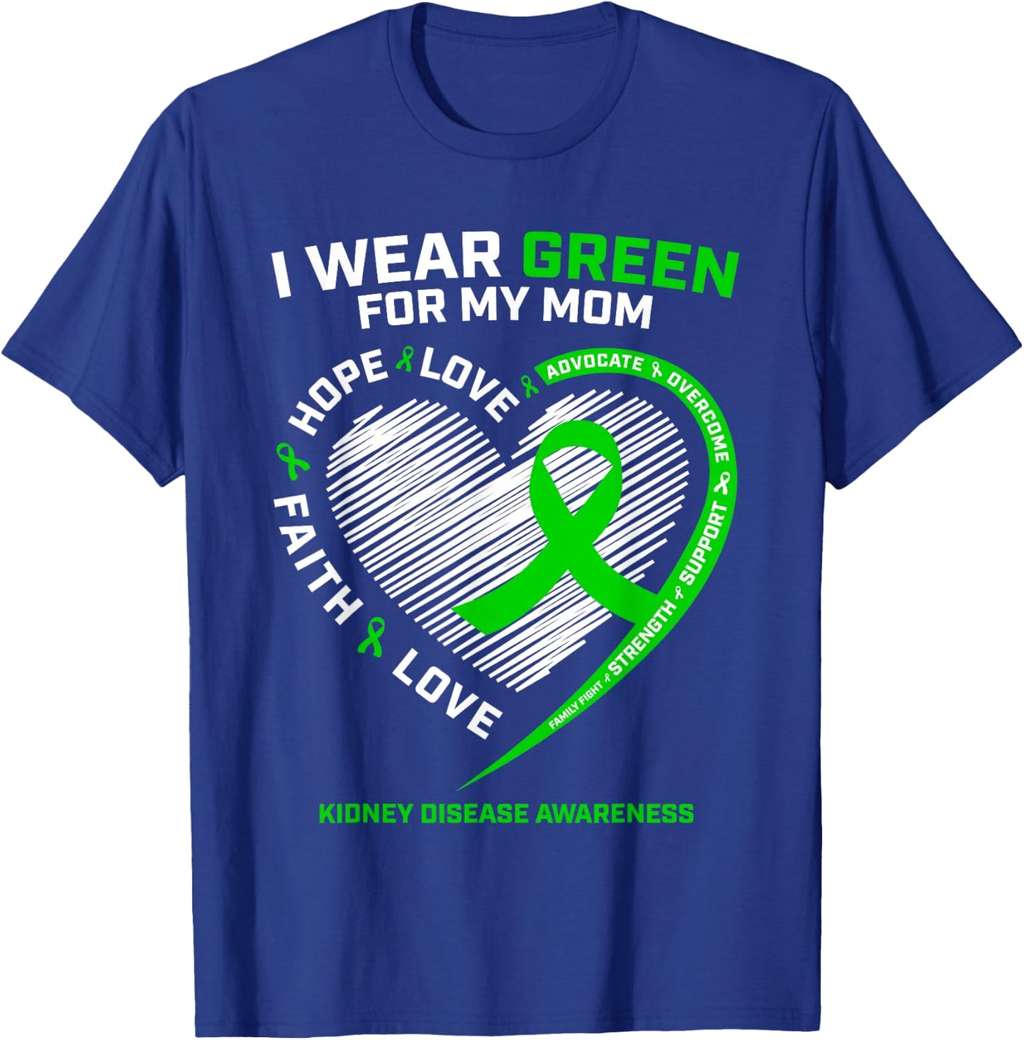 Warrior Fighter Women Men Gifts Mom Kidney Disease Awareness T-Shirt - T-Shirt | Royal