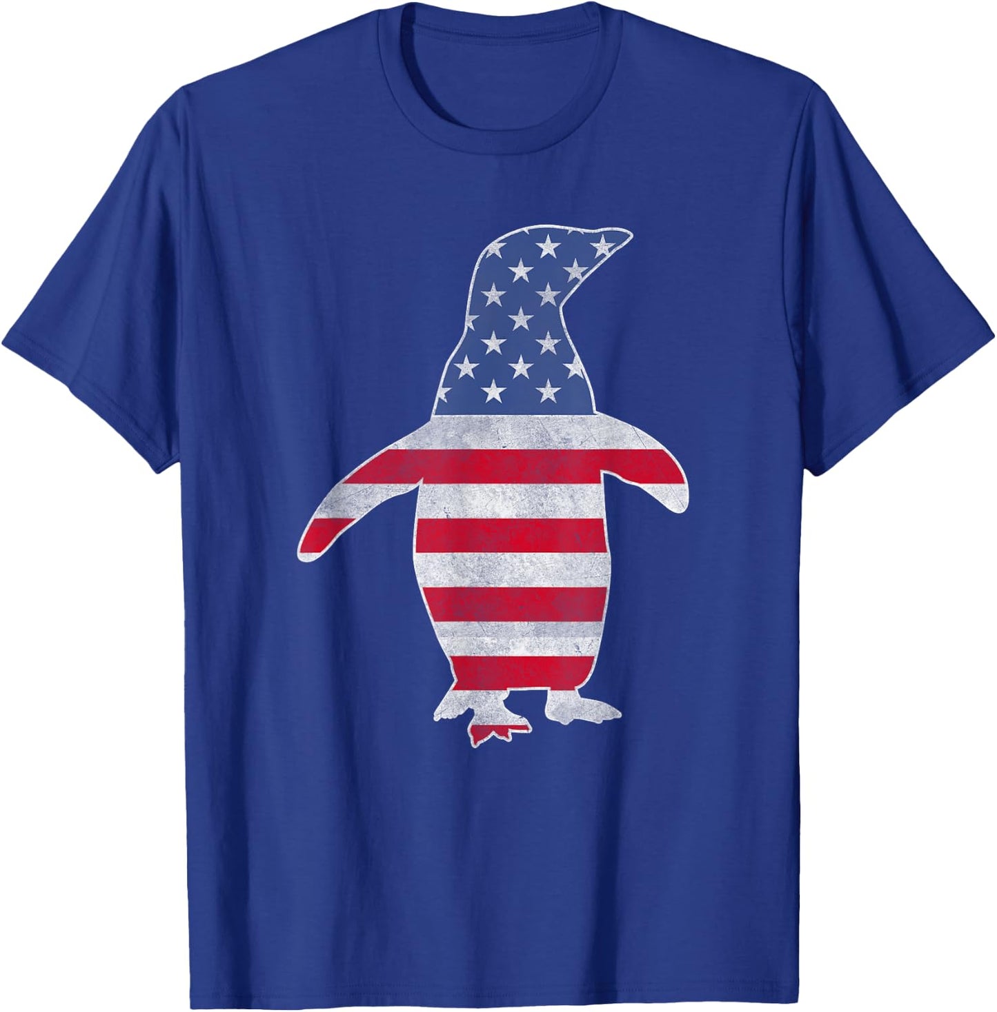 USA Flag Patriotic Penguin Bird 4th Of July Birdwatching Men T-Shirt - T-Shirt | Royal