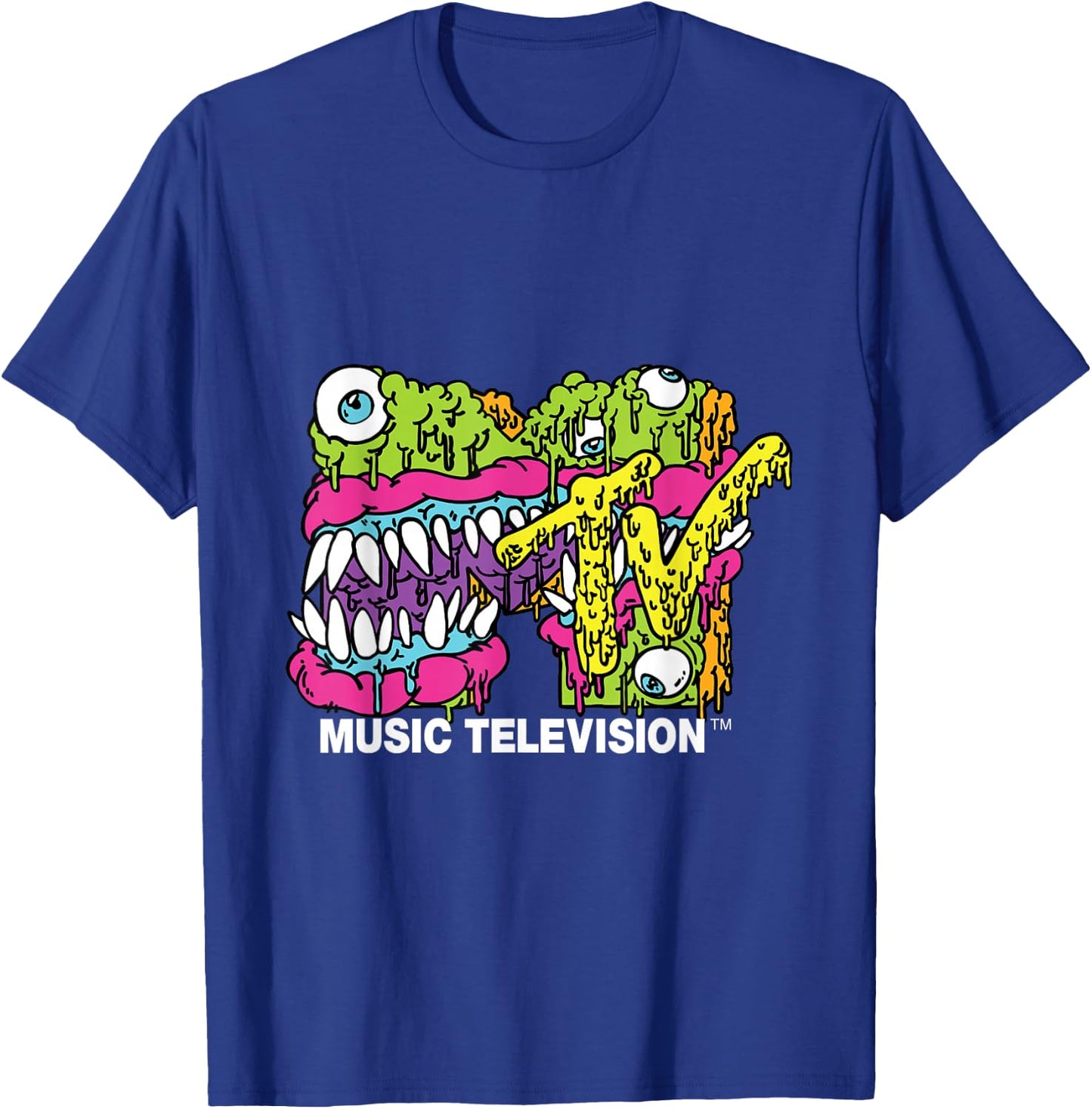 MTV Classic Logo Monster Design T-Shirt - T-Shirt | Royal