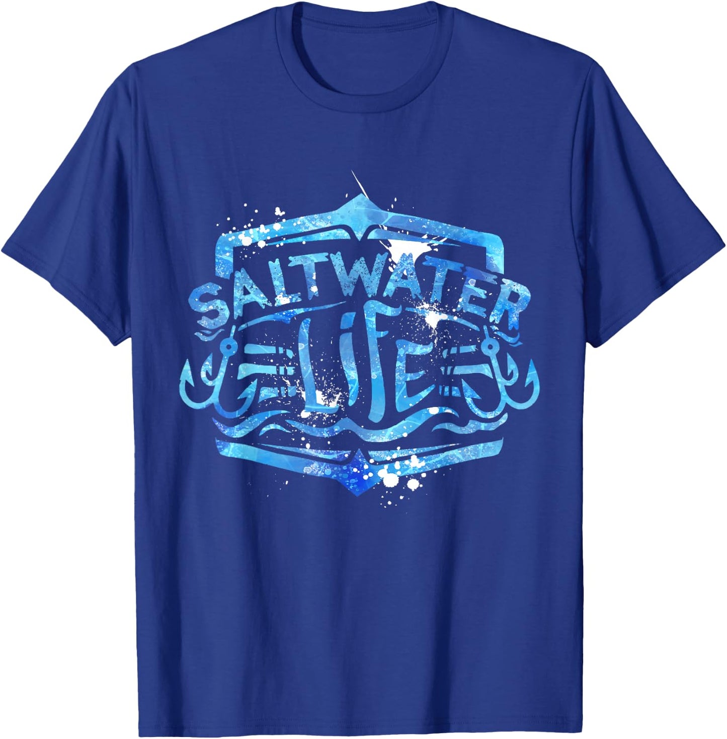 Saltwater Life Fishing T-Shirt - T-Shirt | Royal