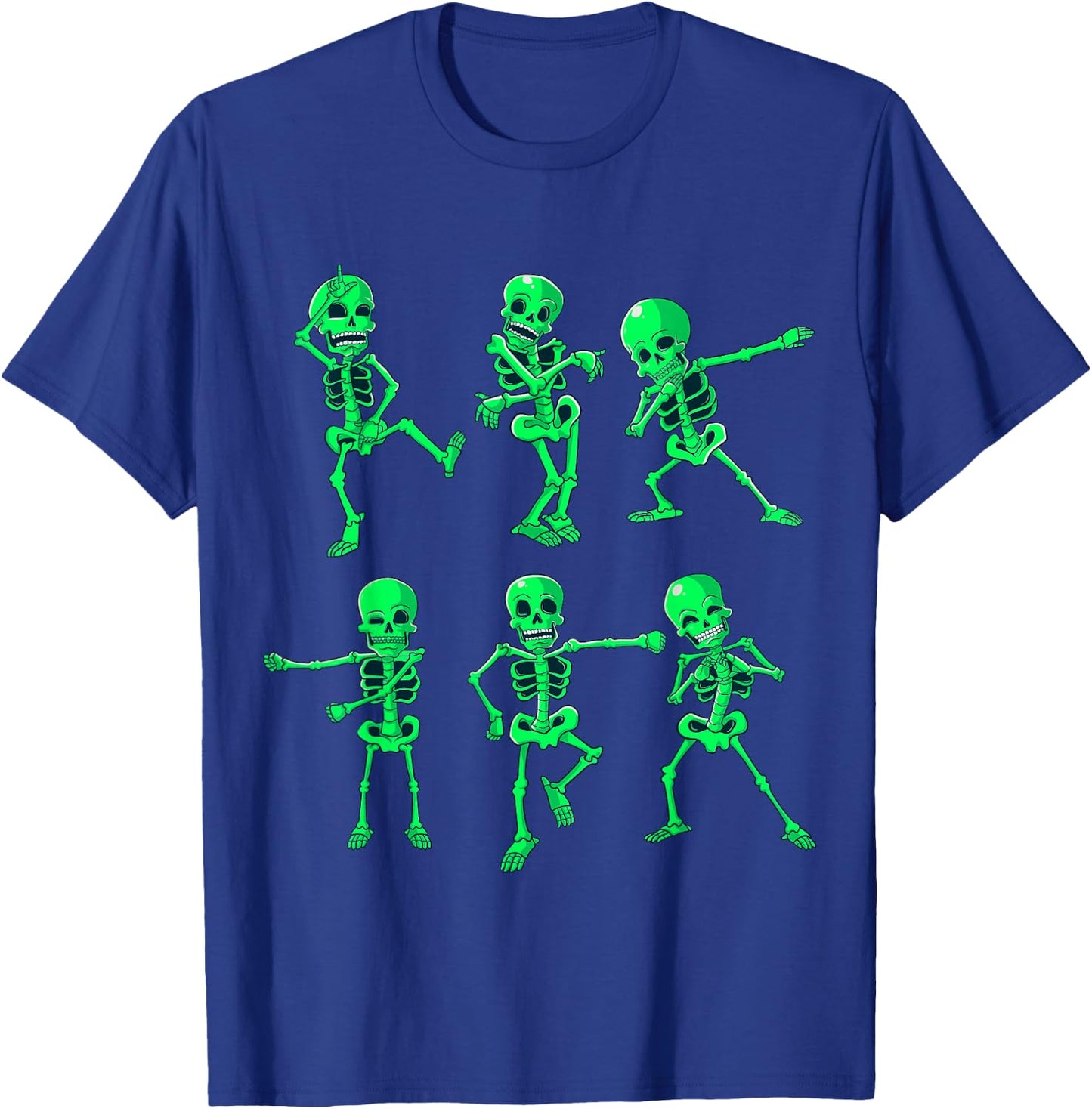 Halloween Boys Girls Kids Dancing Skeletons Dance Challenge T-Shirt - T-Shirt | Royal
